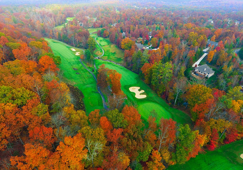 Aerial view of the golf course at Fairfield Glade